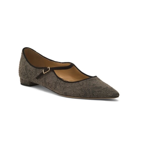 ARTEANA Taupe Made In Italy Genova Mary Jane Flats - Picture 1 of 2